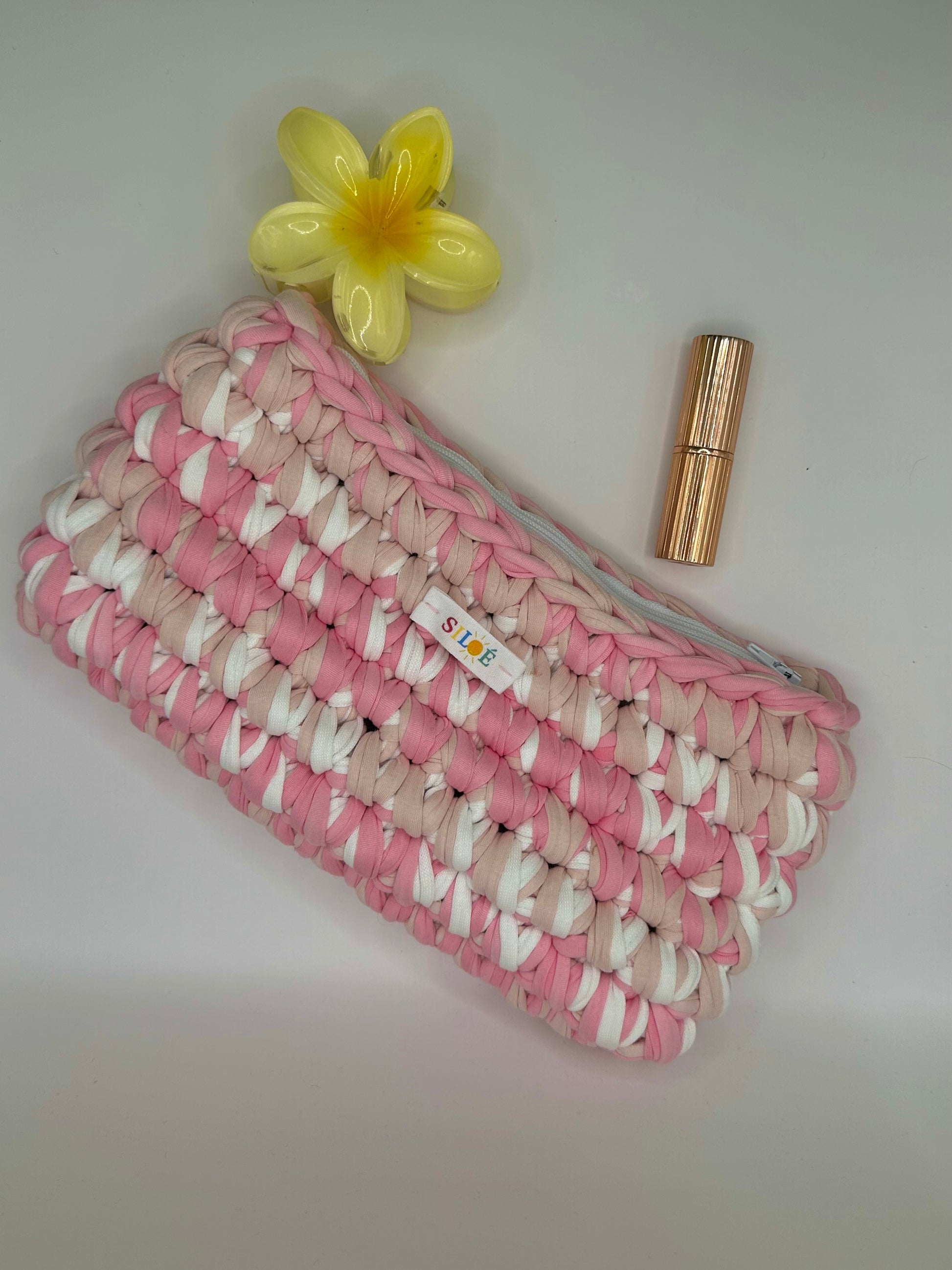 Trousse Anna Rose et blanche