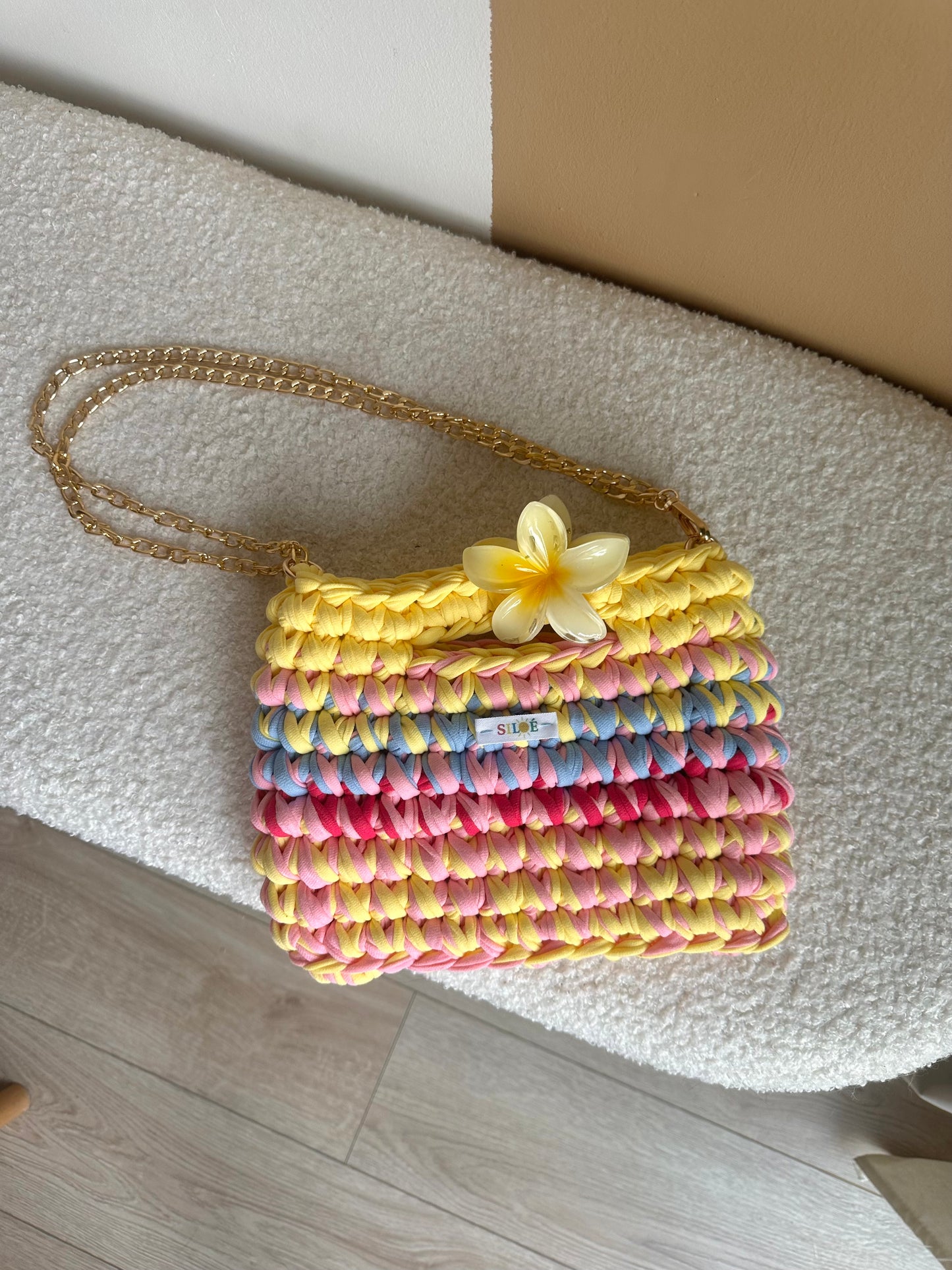 Gaïa Jaine clair, Rose bébé, Fuchsia et bleu ciel